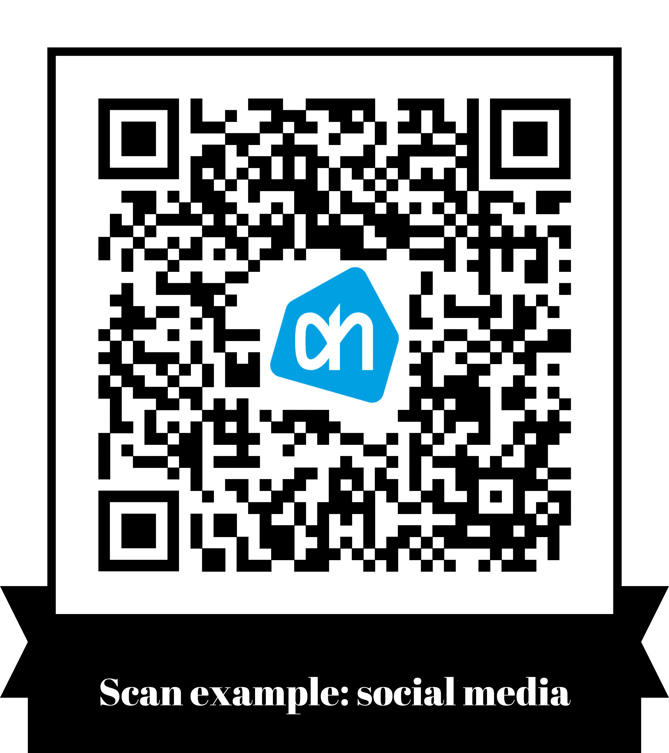 Social media QR-code example