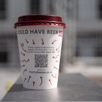 coffee cup with qr code