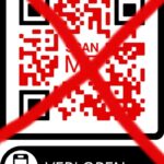 QR code with a red cross through it