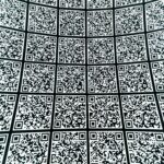 a bunch of QR-codes on a wall