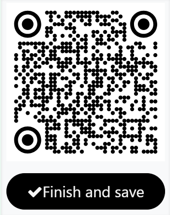 QR code with edited corners and design