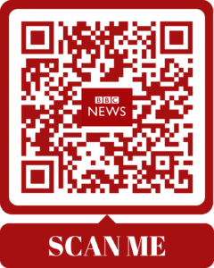Free dynamic QR code with BBC branded colours and BBC logo