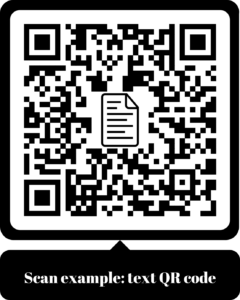 Image of a QR code with the caption ‘more information.’